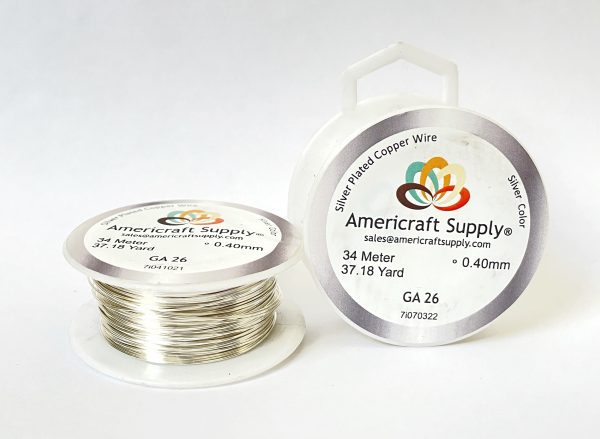 Alambre Americraft Supply  Silver Calibre 26 - 34 mts